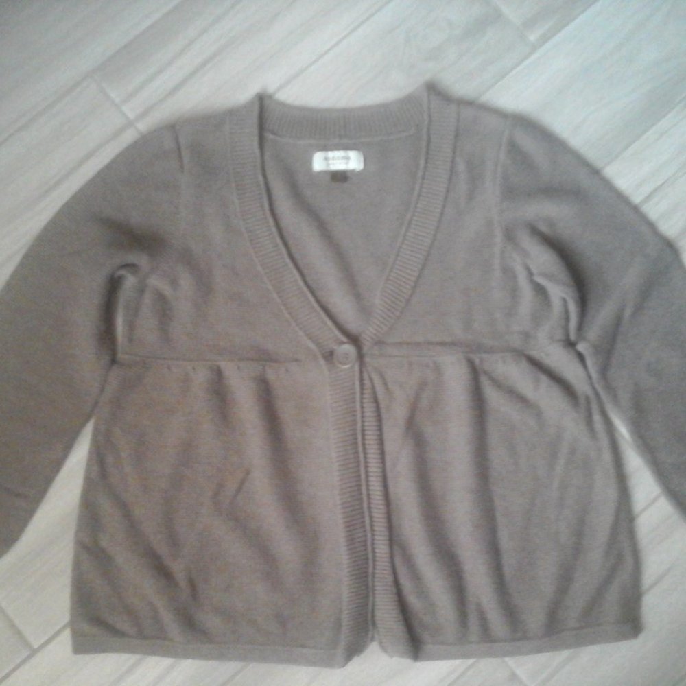 Sonoma Brown Single Button Long Sleeve Cardigan Sweater Size L